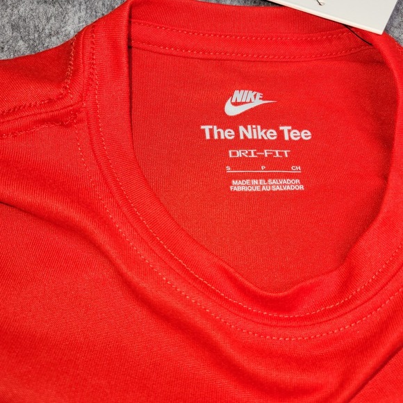 Nike The Tee Shirt Size Small Boys Kids Youth S Red Dri-Fit Logo Short Sleeve - Picture 5 of 9